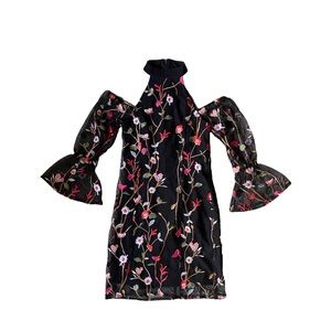 Guess Black Dress with Flower Detail